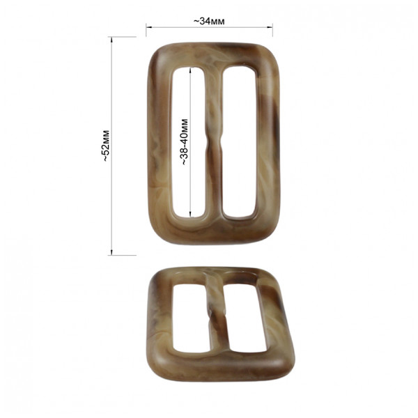 Пряжка пластик, 4см, цвет бежевый матовый